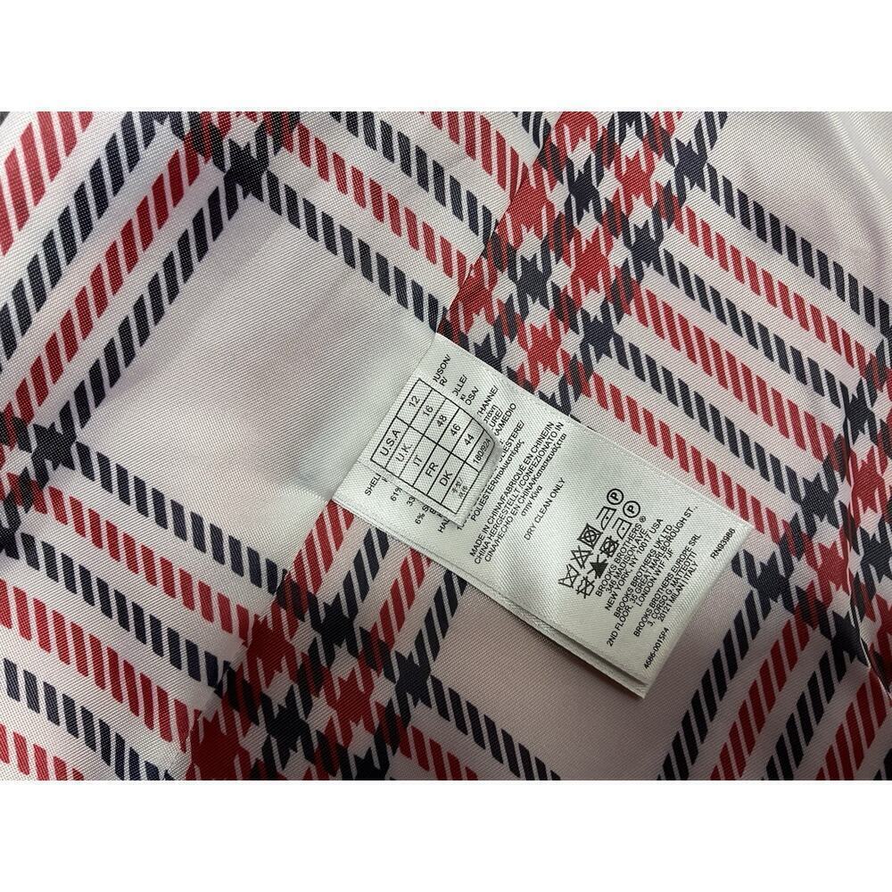 BROOKS BROTHERS Red Fleece Women's Red Cotton Viscose Stretch Blazer Size 12 - Picture 14 of 16